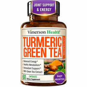 Flacon de 60 capsules de Curcuma Vimerson Health vue de face