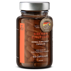 Flacon de 60 capsules de ginseng sibérien CLAV en verre recyclable