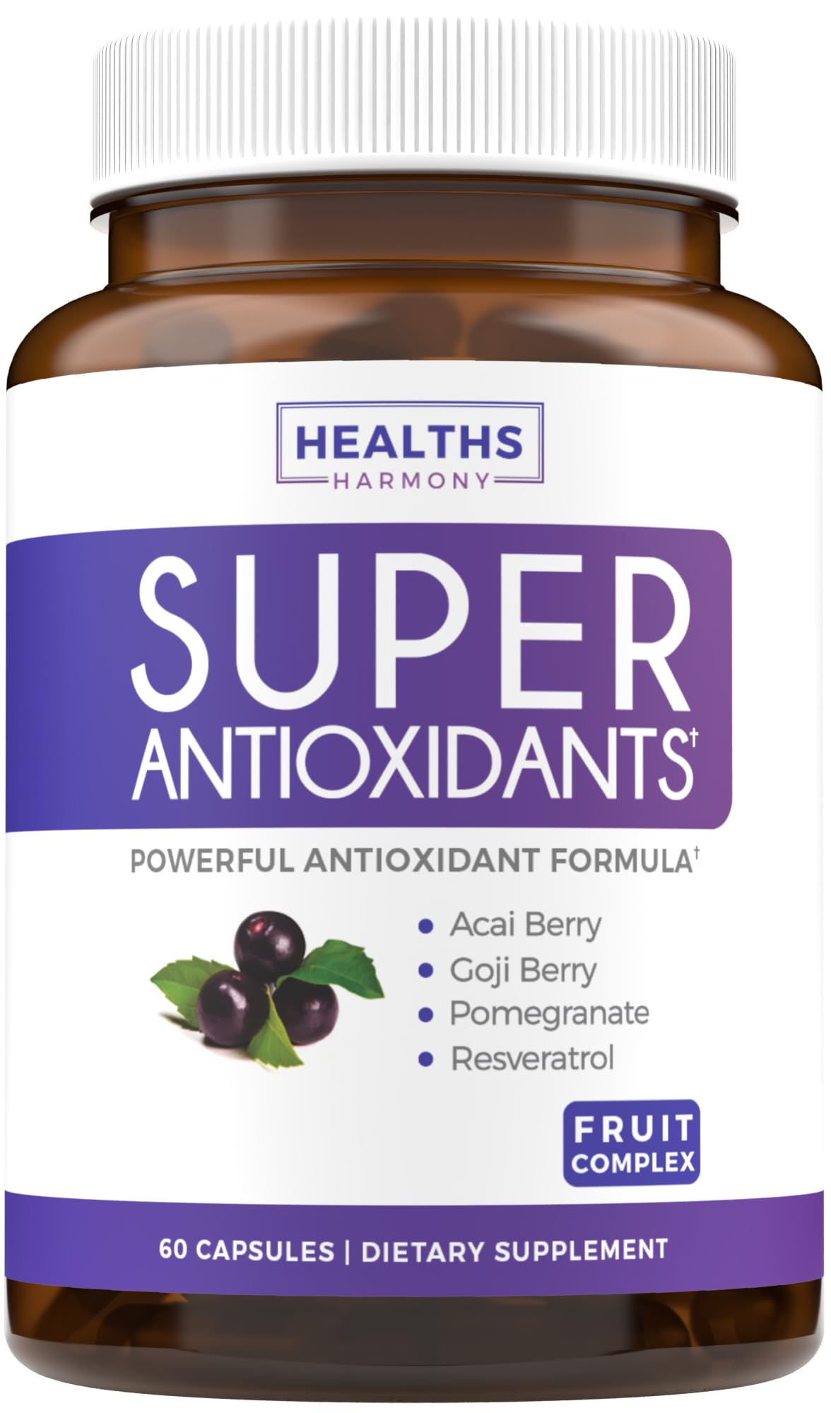 Flacon de 60 capsules de Healths Harmony Antioxydants