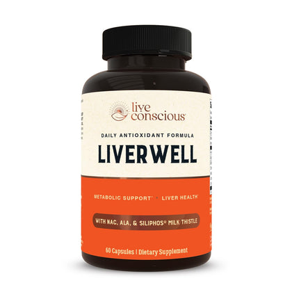 Flacon de 60 capsules de Live Conscious au chardon-marie