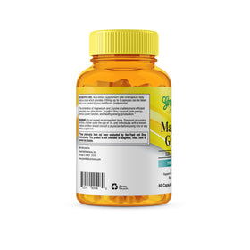 Flacon de 60 capsules de magnésium glycinate halal sur une table
