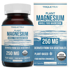 Flacon de 60 capsules de magnésium organique Triquetra Health