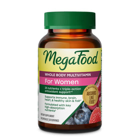 Flacon de 60 capsules de multivitamines MegaFood pour femmes