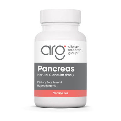 Flacon de 60 capsules de Pancreas Glandulaire 425 mg d'Allergy Research Group