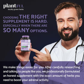 Flacon de 60 capsules de PLANTFUL RESEARCH avec étiquette