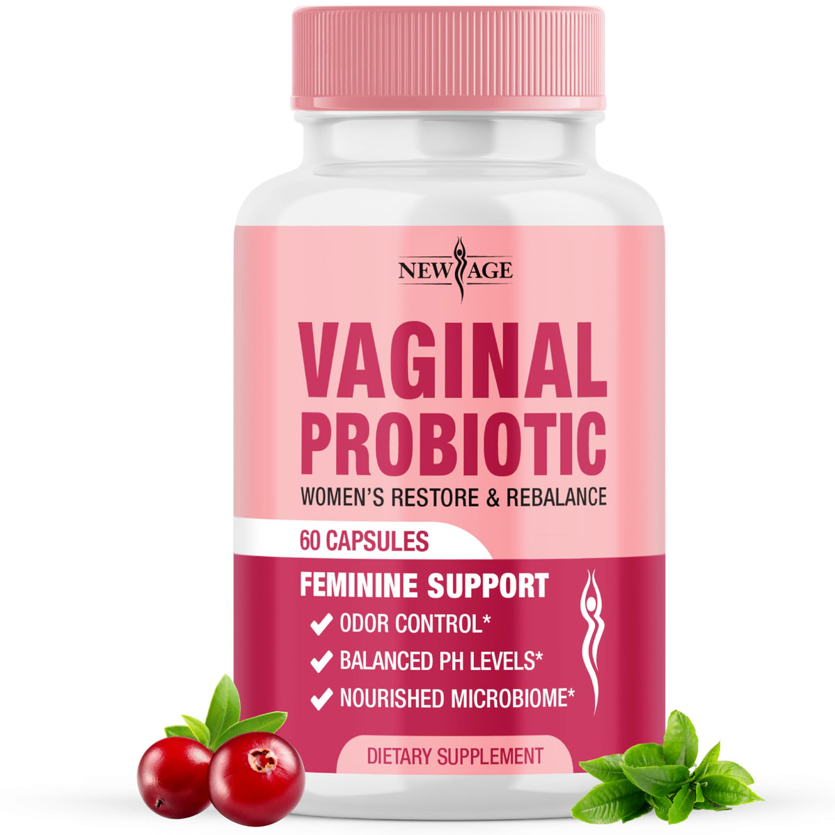 Flacon de 60 capsules de probiotiques vaginales NEW AGE