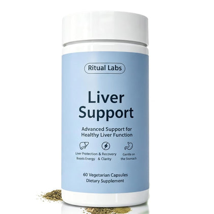 Flacon de 60 capsules de RitauI Labs soutien hépatique vue de face