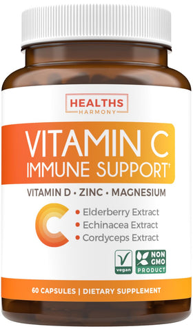 Flacon de 60 capsules de Vitamine C Healths Harmony
