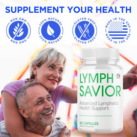 Flacon de 60 capsules Lymph Savior MJO avec étiquette visible
