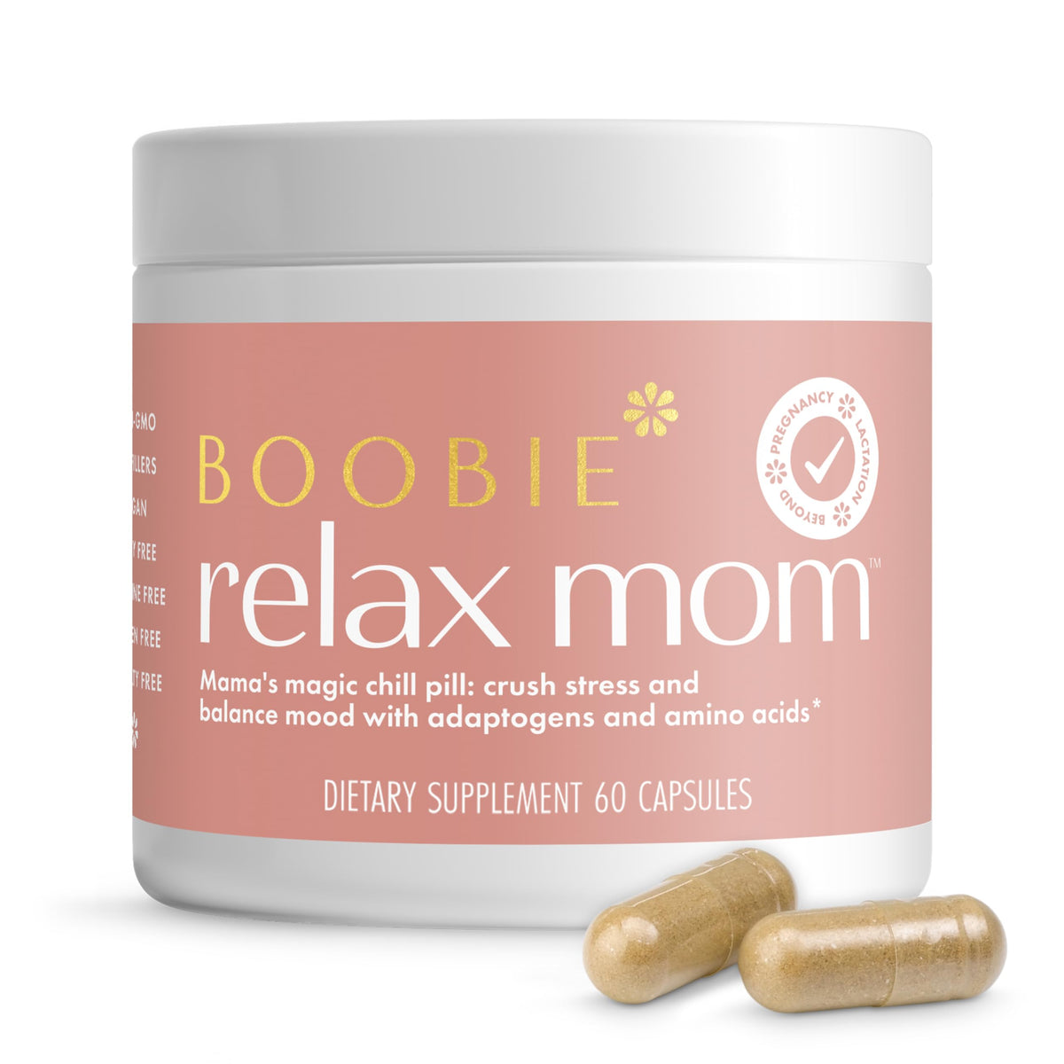 Flacon de 60 capsules Mama's Magic Chill Pill de Boobie Brands