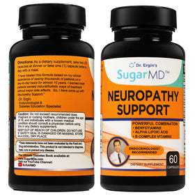 Flacon de 60 capsules SugarMD Complément Alimentaire Neuropathie
