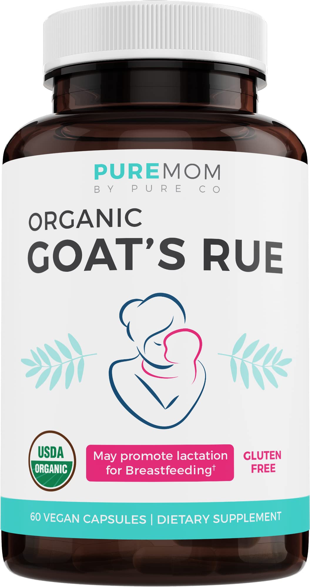 Flacon de 60 capsules véganes de Rue de Chèvre BIO PURE CO