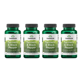 Flacon de 60 capsules végétales de Swanson Curcuma & Poivre Noir