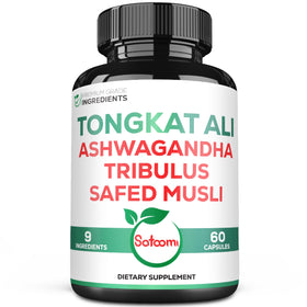 Flacon de 60 capsules végétales Satoomi Extrait de Racine de Tongkat Ali