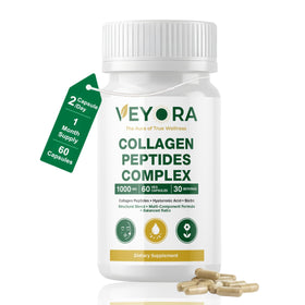 Flacon de 60 capsules végétales VEYORA Complexe de Peptides de Collagène