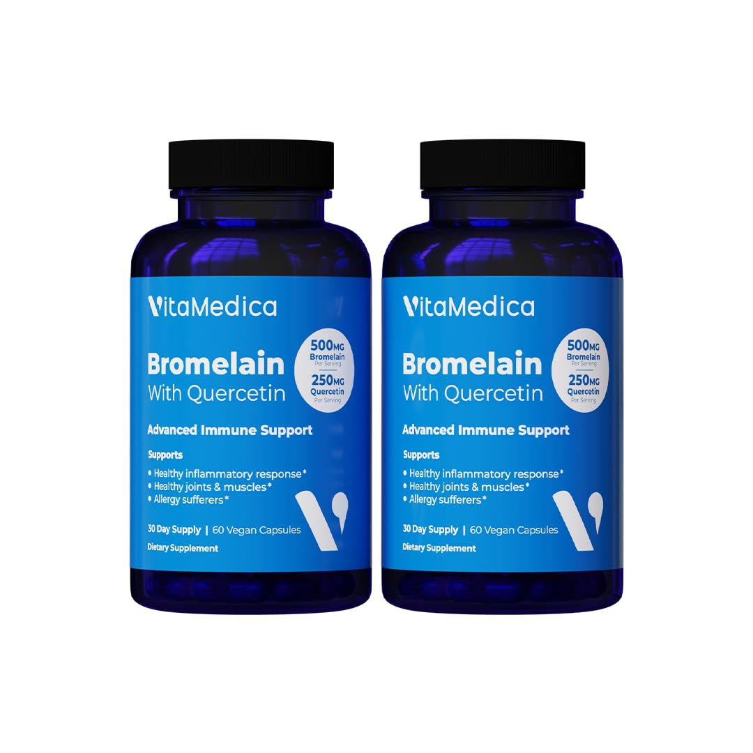 Flacon de 60 capsules végétales VitaMedica Bromélaïne & Quercétine