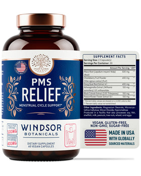 Flacon de 60 capsules végétales WINDSOR BOTANICALS pour PMS