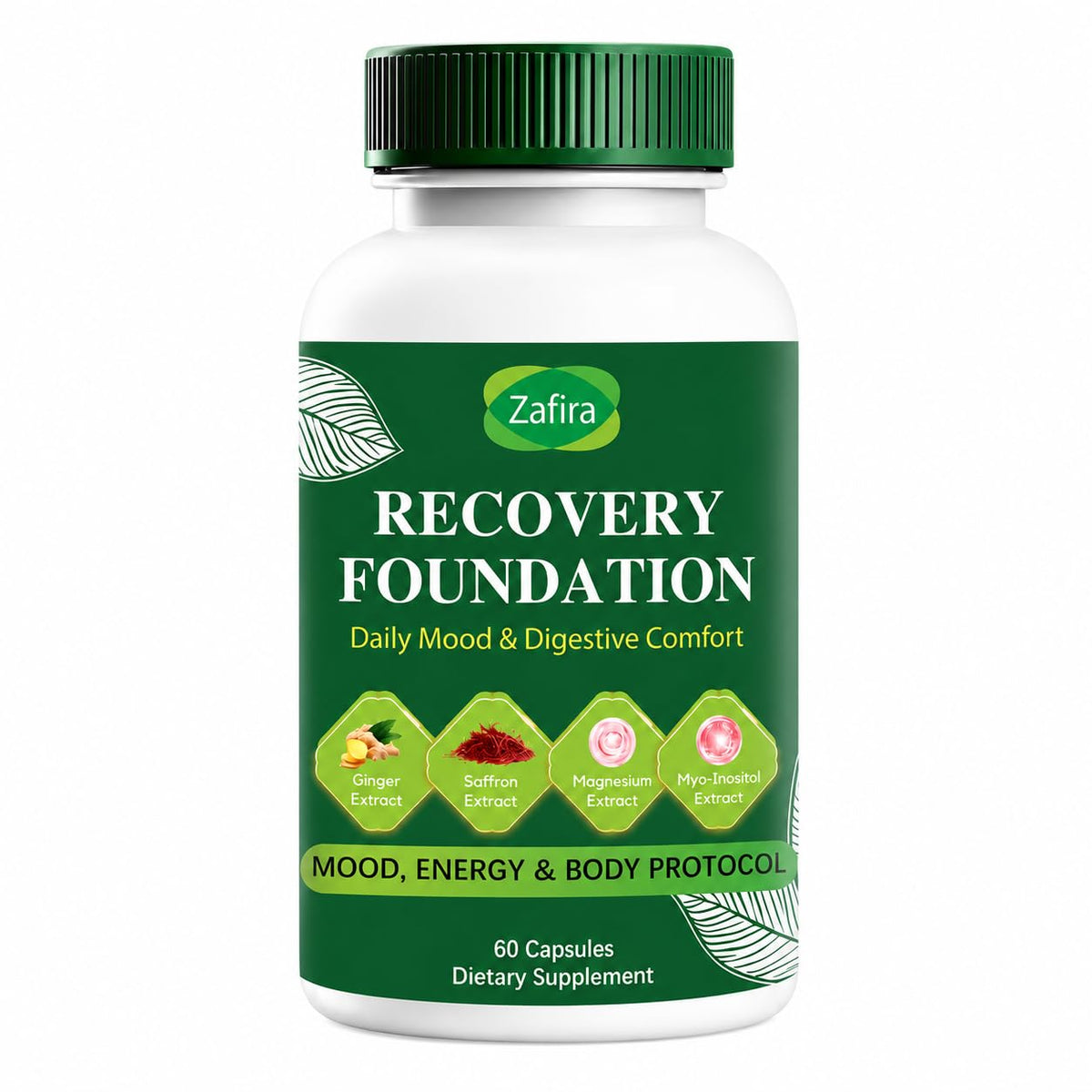 Flacon de 60 capsules Zafira Organics Saffron de BYDNES LABS