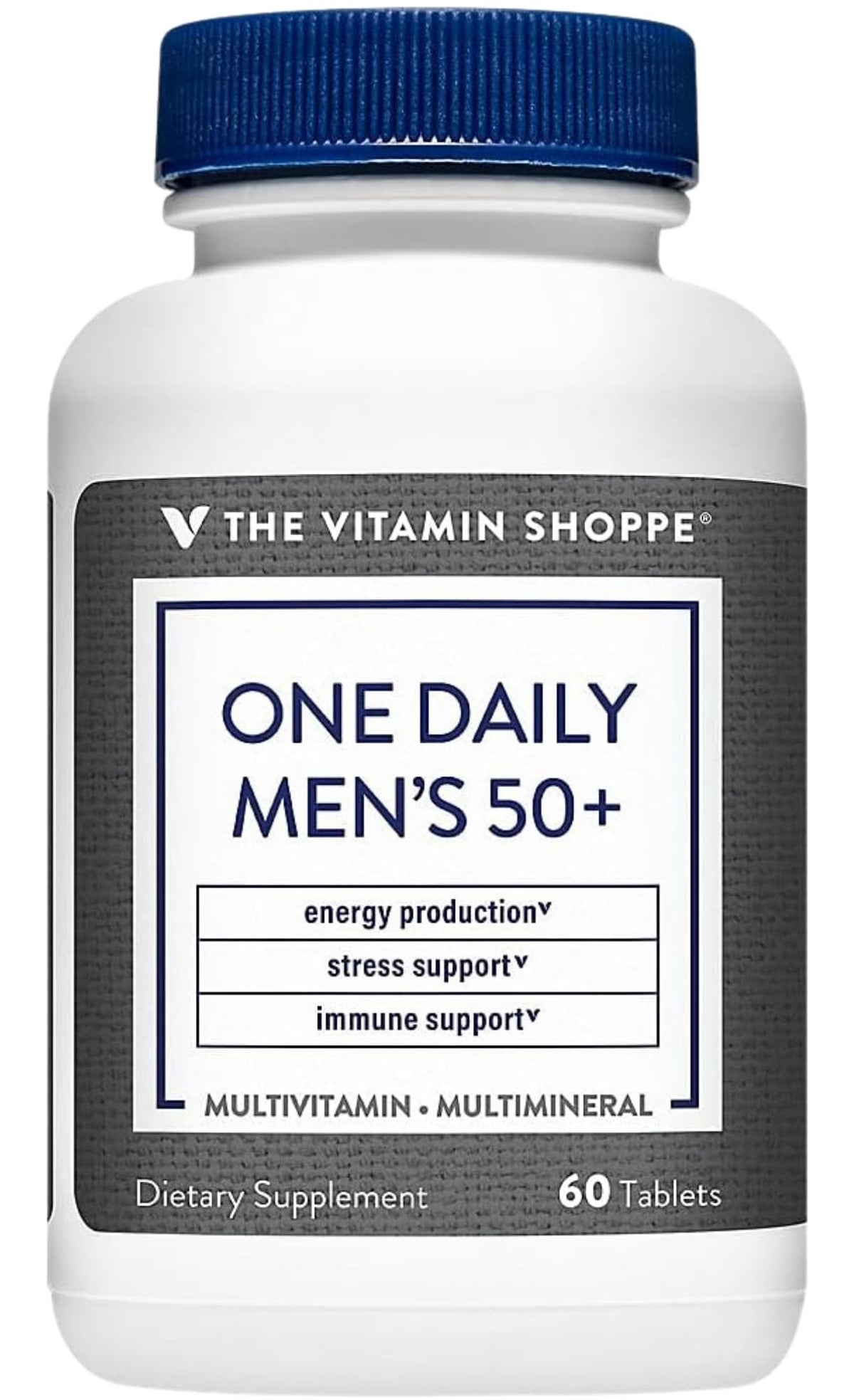 Flacon de 60 comprimés de multivitamines quotidiennes pour hommes 50+