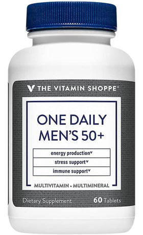 Flacon de 60 comprimés de multivitamines quotidiennes pour hommes 50+