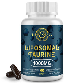 Flacon de 60 gélules de taurine liposomale 1000mg lipmaxmall