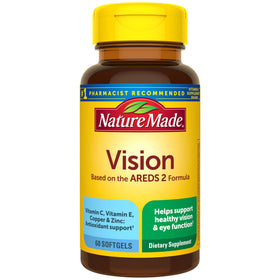 Flacon de 60 gélules Nature Made Vision AREDS 2 vue de face