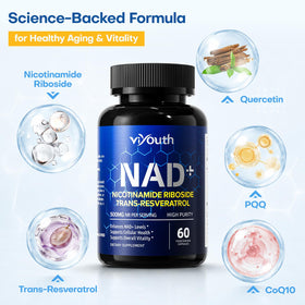 Flacon de 60 gélules VIYOUTH NAD+ 500mg