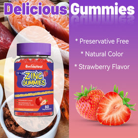 Flacon de 60 Gummies de Zinc SmildeHeal, ouvert
