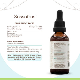 Flacon de 60 ml d'Extrait Liquide de Sassafras HerbEra sur fond blanc