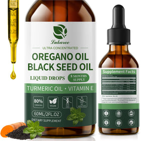 Flacon de 60 ml d'huile d'origan Lukaree avec étiquette