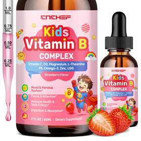 Flacon de 60 ml de CNCHEF B Complex pour enfants, goût fraise