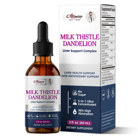 Flacon de 60 mL de complément alimentaire liquide Alliwise avec goutteur