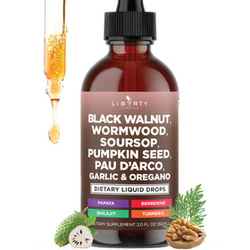 Flacon de 60 ml de complément alimentaire liquide Liberty Lifestyle avec ingrédients naturels