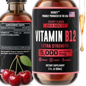 Flacon de 60 ml de complément HERBIFY B12 Methylé avec gouttes