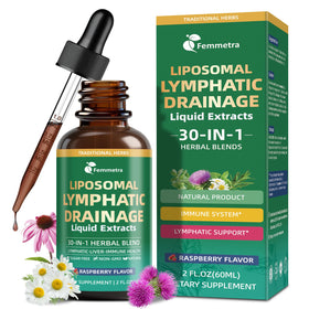 Flacon de 60 mL de Femmetra Compléments Alimentaires Liposomaux Drainage Lymphatique