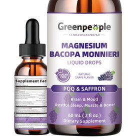 Flacon de 60 ml de gouttes de magnésium glycinate GREENPEOPLE
