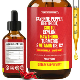 Flacon de 60 ml de gouttes de piment de cayenne Elite Goods