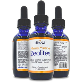 Flacon de 60 ml de Mimi's Miracle Zeolites avec étiquette visible