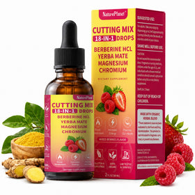 Flacon de 60 ml de NaturePlanet Mélange 18 en 1 avec compte-gouttes