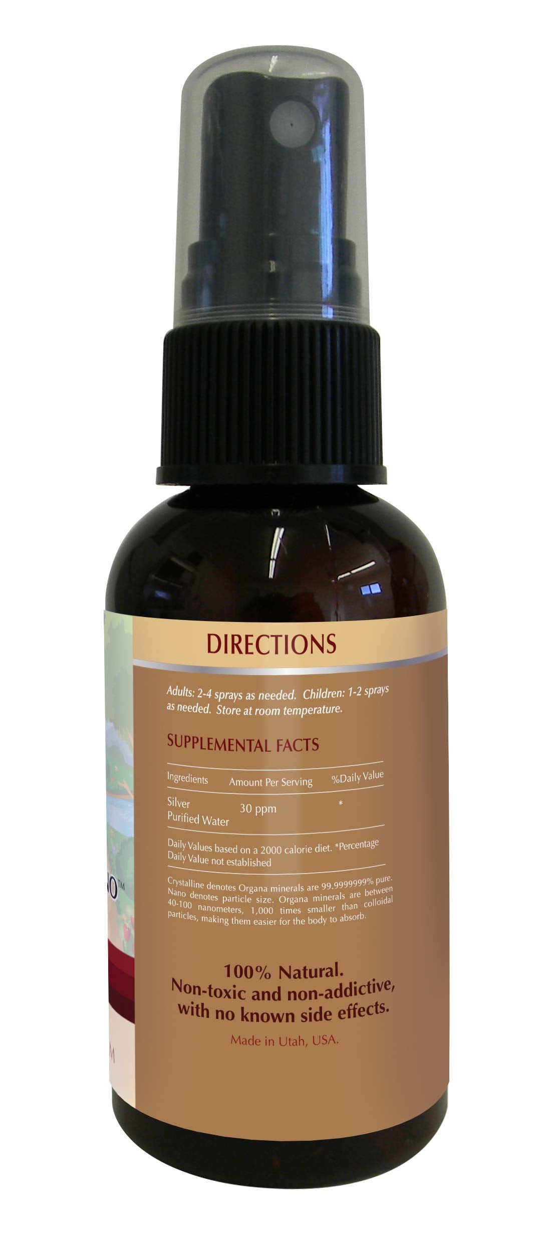 Flacon de 60 ml de spray colloïdal d'argent NutriNoche