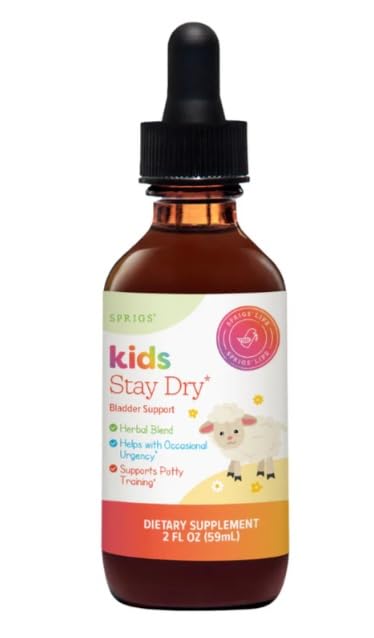 Flacon de 60 ml de SPRIGS Complément Alimentaire Soutien Vésical pour Enfants
