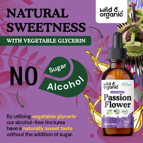 Flacon de 60 ml de teinture de passiflore Wild & Organic