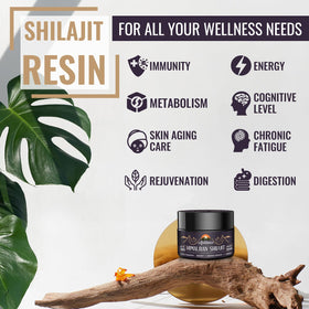 Flacon de 600mg de résine de shilajit avec bâtonnets de mesure