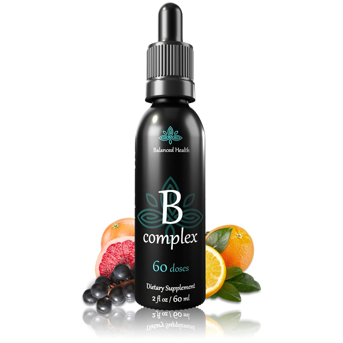 Flacon de 60ml de B-Complex Balanced Health avec goutteur