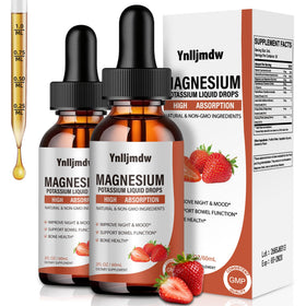 Flacon de 60ml de complément alimentaire Potassium Magnésium avec étiquette