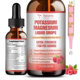 Flacon de 60ml de complément alimentaire Potassium Magnésium Totaria