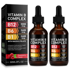 Flacon de 60ml de gouttes de vitamine B Complexe AEBEFBAW