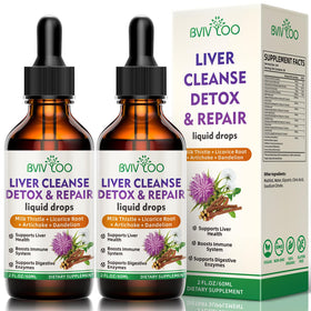 Flacon de 60ml de gouttes liquides BVIVLOO avec étiquette sur le devant