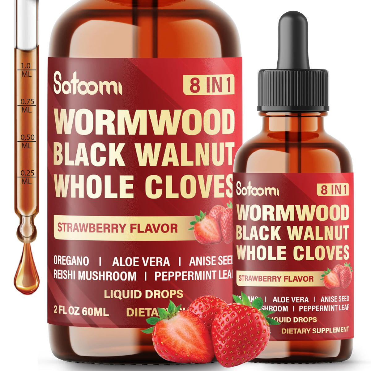 Flacon de 60ml de Gouttes Liquides Satoomi à l'Armoise