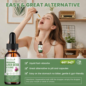 Flacon de 60ml de gouttes Mulittea sur fond blanc
